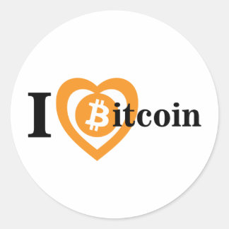 I love bitcoin sticker