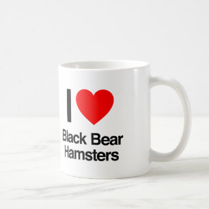 i love black bear hamsters coffee mug