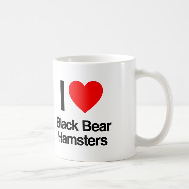 i love black bear hamsters coffee mug (Right)