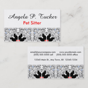 I Love Black Cats Kaleidoscope Business Card