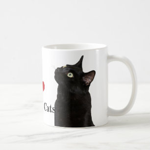 I Love Black Cats Mug