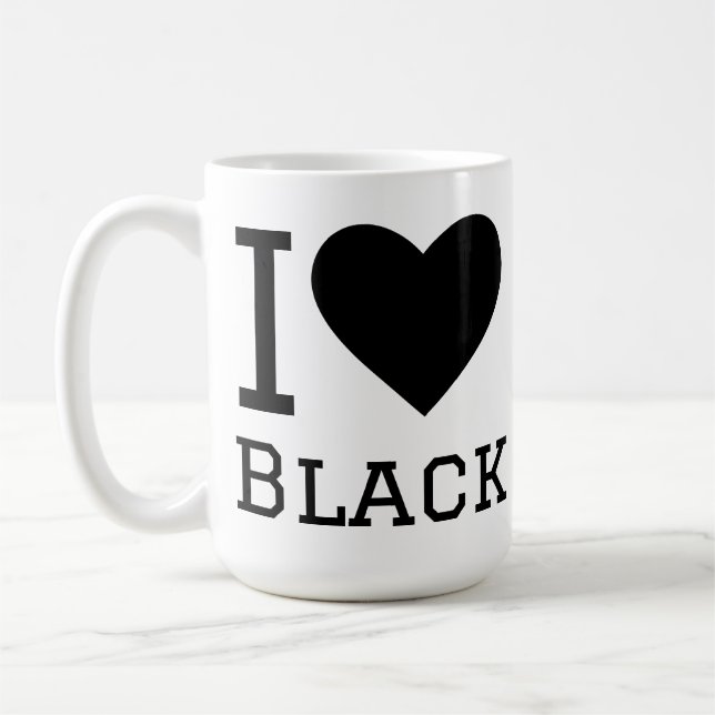 I love black coffee mug (Left)