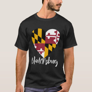 I Love Bladensburg Maryland Md Flag Heart Gift Sou T-Shirt