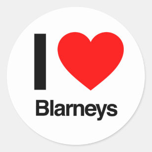 i love blarneys classic round sticker