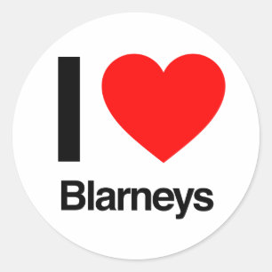 i love blarneys classic round sticker