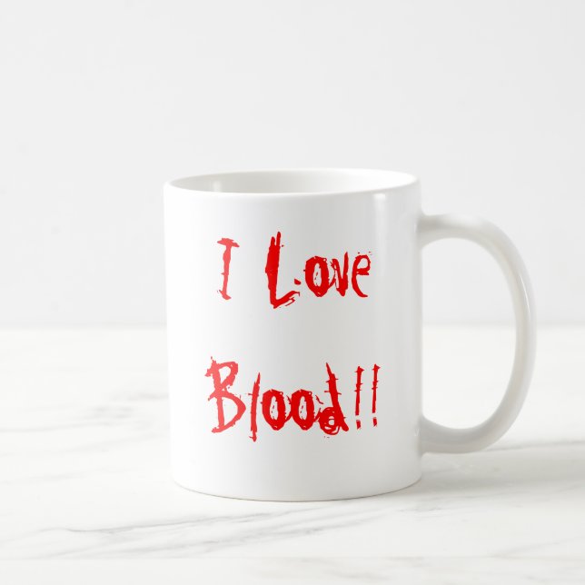 "I Love Blood!!" Mug (Right)