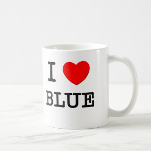 I Love Blue Coffee Mug