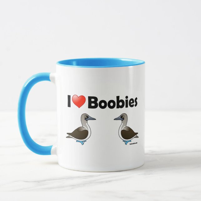 I Love Blue-footed Boobies Mug (Left)