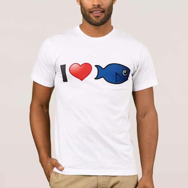 I Love Blue Parrotfish T-Shirt (Front)