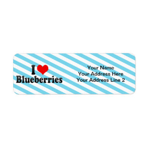 I Love Blueberries Return Address Label