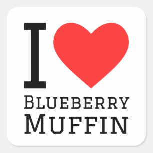 I love blueberry muffin square sticker