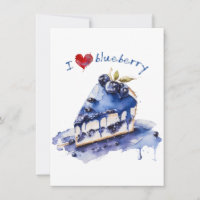 I Love Blueberry TShirt, Blueberry Cake Watercolor