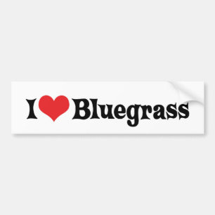 I Love Bluegrass Bumper Sticker