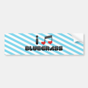 I Love Bluegrass Bumper Sticker