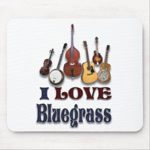 I LOVE BLUEGRASS MOUSEPAD