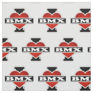 I Love BMX Fabric