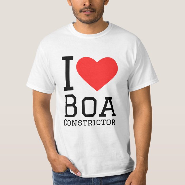 I love boa constrictor  T-Shirt (Front)