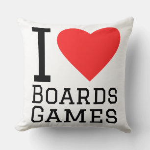 I love board games cushion