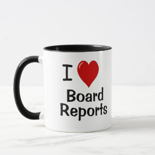 I Love Board Reports Funny Accountant Life Quote Mug