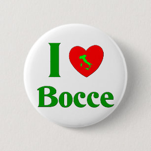 I Love Bocce 6 Cm Round Badge