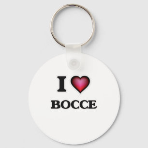 I Love Bocce Key Ring