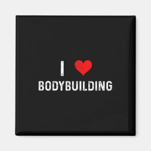I Love Bodybuilding - Heart - Workout Gym Body Bui Magnet