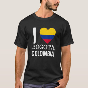 I Love Bogota Colombia Flag Map Colombian Pride Ca T-Shirt