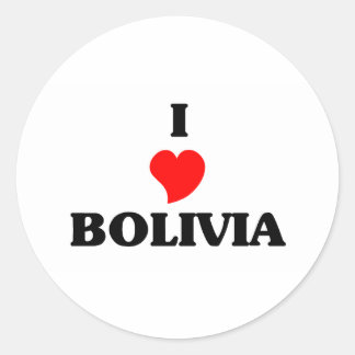 I Love Bolivia Classic Round Sticker