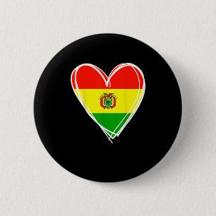 I Love Bolivia Cool Bolivia Flag Heart Design Boli 6 Cm Round Badge