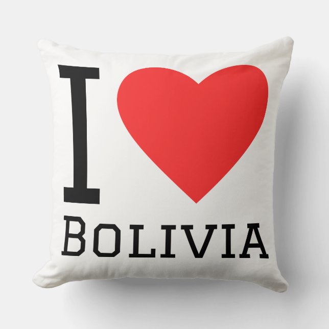 I love Bolivia  Cushion (Front)