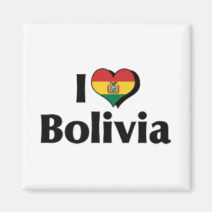 I Love Bolivia Flag Magnet