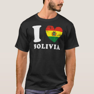 I Love Bolivia Heart Flag Bolivia T-Shirt
