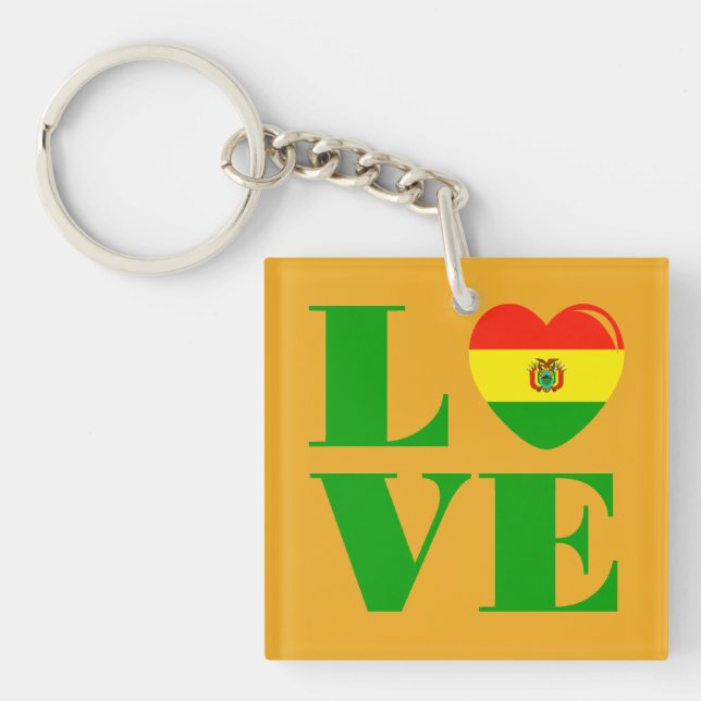 I love Bolivia Key Ring (Front)