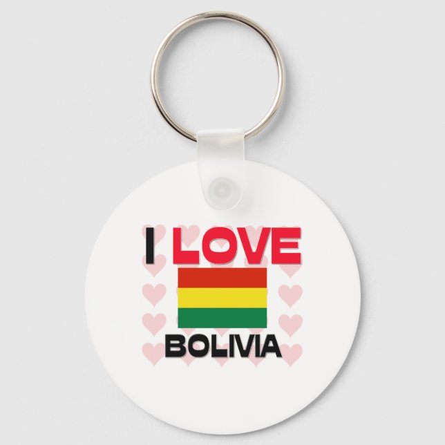 I Love Bolivia Key Ring (Front)