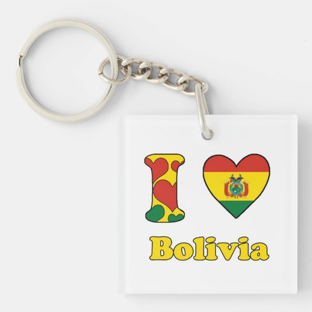 I love Bolivia Key Ring (Front)