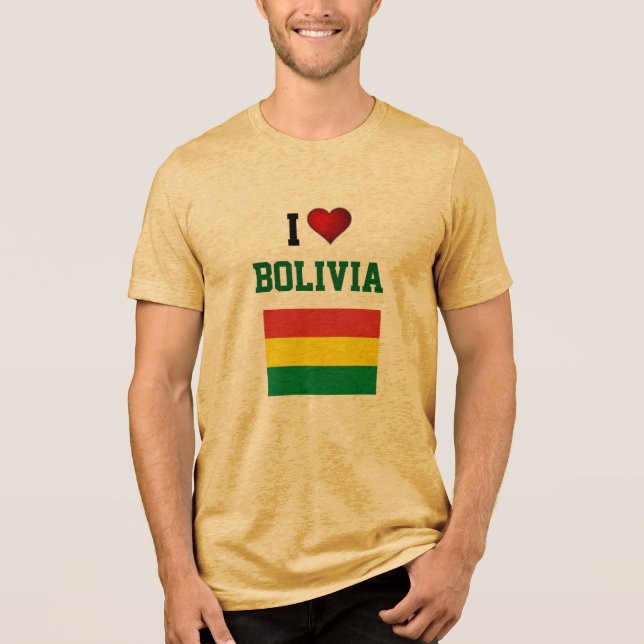I LOVE BOLIVIA Tri-Blend SHIRT (Front)