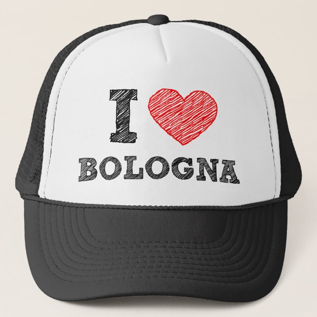 I Love Bologna Trucker Hat (Front)
