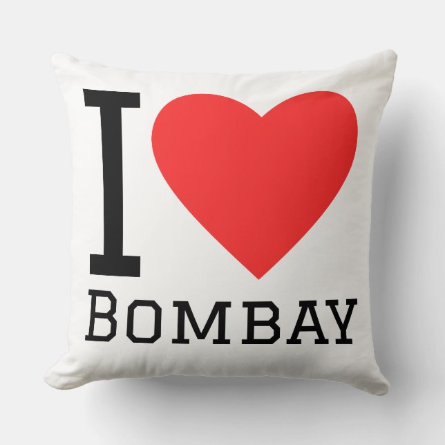 I love Bombay  Cushion (Front)