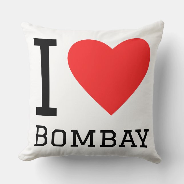 I love Bombay  Cushion (Front)