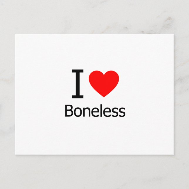 I Love Boneless Postcard (Front)