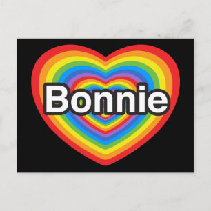 I love Bonnie. I love you Bonnie. Heart Postcard