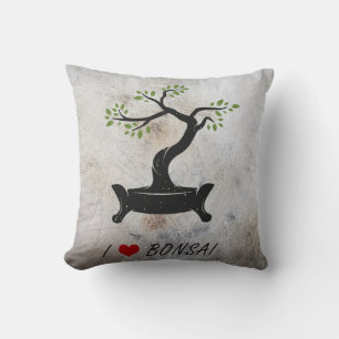 i love bonsai  cushion
