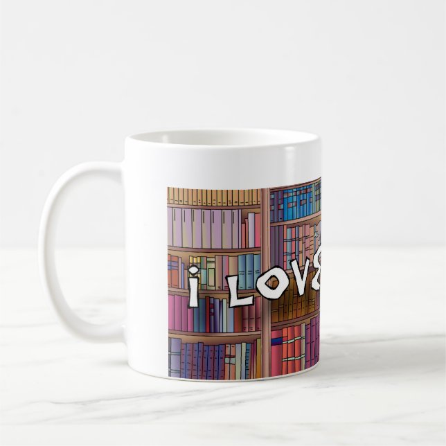 I love Book Coffee Mug (Left)
