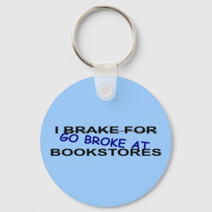 I Love Book Stores Keychain for Nerds