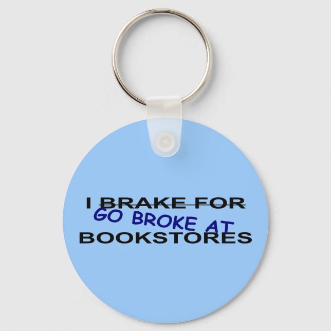I Love Book Stores Keychain for Nerds (Front)