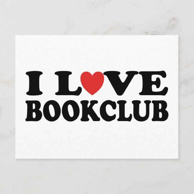 I Love Bookclub Postcard (Front)