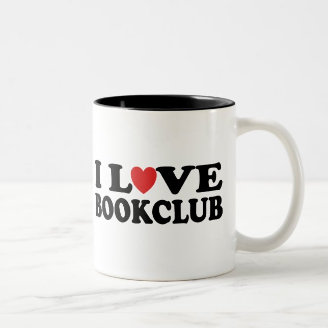 I Love Bookclub Two-Tone Coffee Mug (Right)