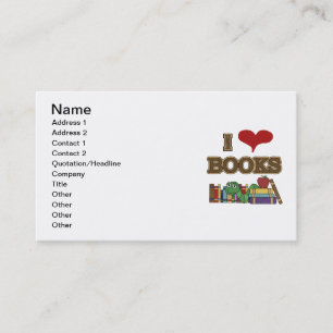 I Love Books Business Card