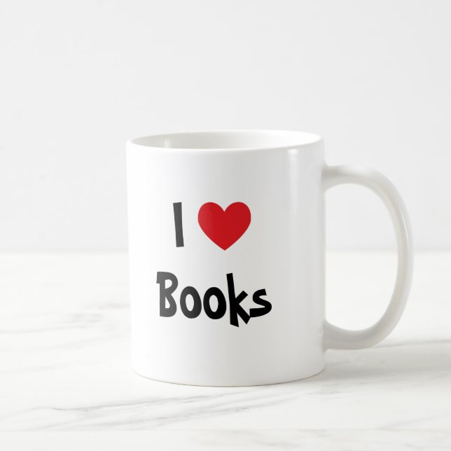 I Love Books Coffee Mug (Right)