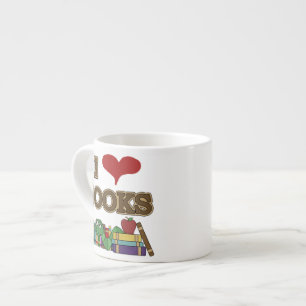 I Love Books Espresso Cup